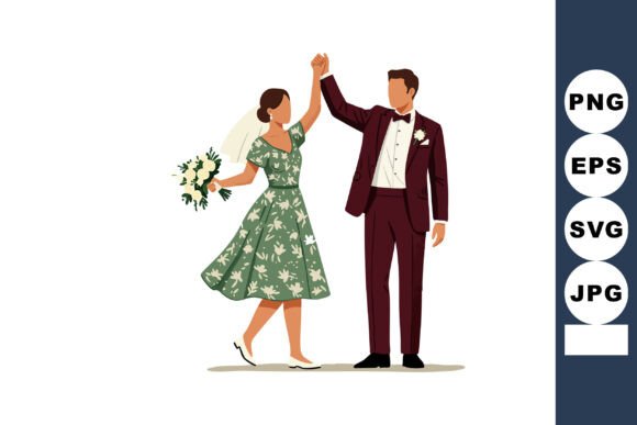 Bride and Groom Dancing Wedding Celebrat: A Joyful Typeface for Memorable Moments