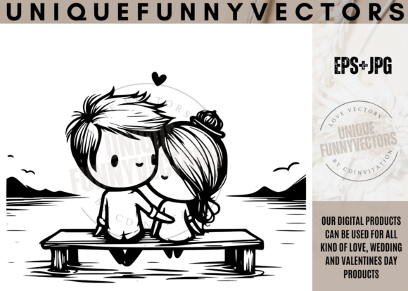 Charming Cartoons for Your Wedding and Love Designs