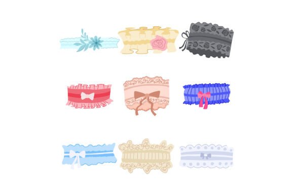 Charming Vows: The Allure of the Garter Wedding Set Cartoon