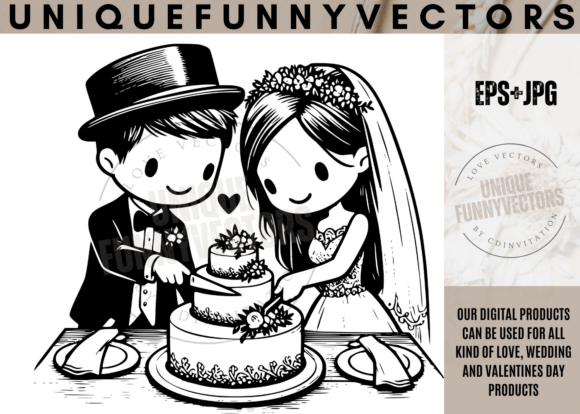 Love and Wedding Svg Vectors 453: Charming Characters for Your Projects