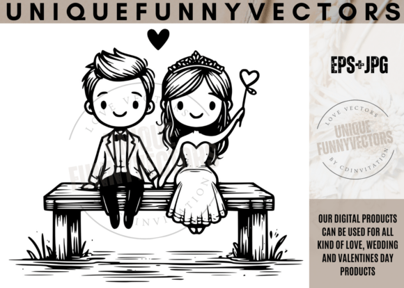Love Wedding Stick Vectors Svg Eps 227: Adorable Characters for Every Occasion