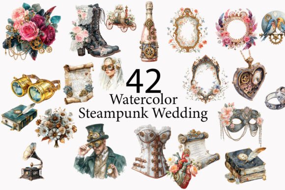 Steampunk Wedding Watercolor Clipart: A Designer's Guide