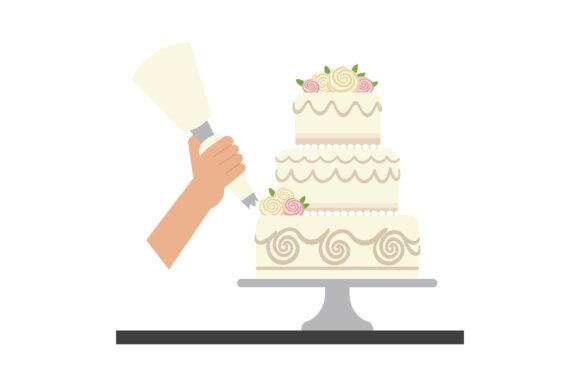 The Art of Hand Decorating a Three-tier Wedding Cake