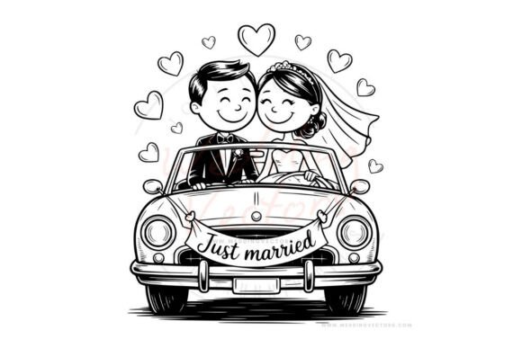 Wedding Couple Svg and Stick Vectors 77: Charming Characters for Your Designs