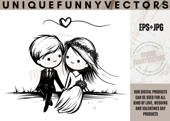 Wedding Couple Svg & Stick Vectors 345: Elevate Your Designs